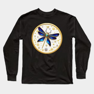 Gold Turquoise Dragonfly Long Sleeve T-Shirt